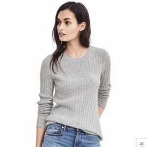 Banana Republic Merino Wool Gray Crewneck Sweater XS